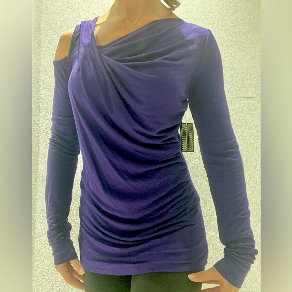 Purple Drape Long Sleeve Top